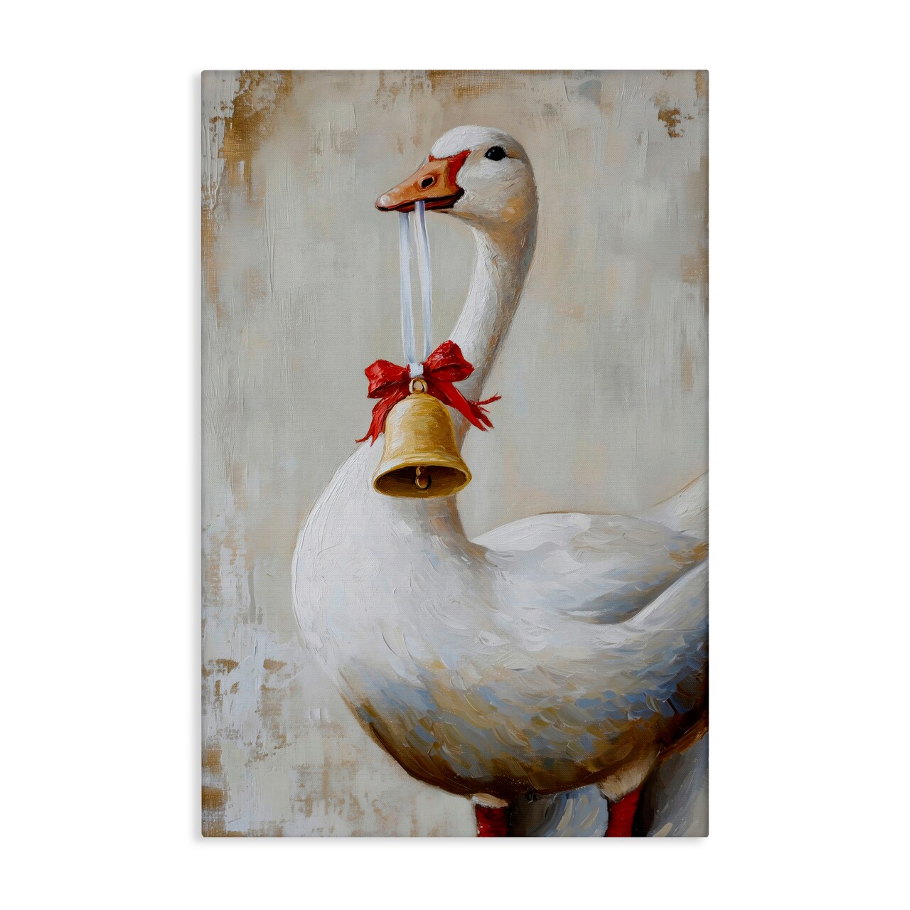Stupell Industries Festive Jingle Goose Canvas, design by Petal Prints Design